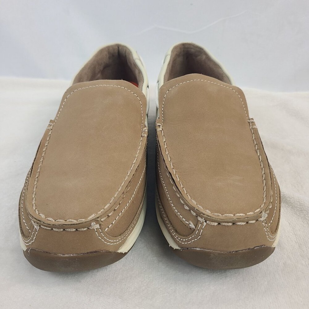 NEW Rockport Works Women's Sailing Club Slip-On Boat Shoes Tan Sz 9.5 M Leather - Picture 3 of 9